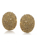Carolee Athena Gold Nugget Pierced Earrings Gold Tone Crystal Stud Earring - Gold