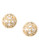 Carolee Golden Dreams Deco Crystal Button Pierced Earrings Gold Tone Crystal  Earring - Gold