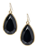 Kate Spade New York Beveled Teardrop Stone Earrings - Black