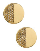 Kate Spade New York Pave Circle Stud Earrings - Gold