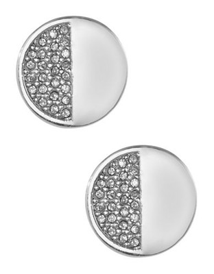 Kate Spade New York Pave Circle Stud Earrings - Silver