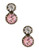 Gerard Yosca Colourful Crystal Drop Earrings - Rose