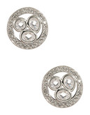 Nadri Cubic Zirconia Bezel Stud Earrings - silver