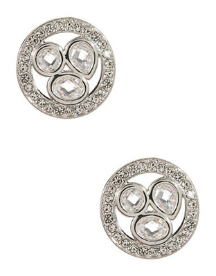 Nadri Cubic Zirconia Bezel Stud Earrings - silver