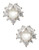 Nadri Sway Pearl Stud Earrings - Grey