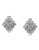 Vince Camuto Glam Punk Silver Light Rhodium Plated Base Metal Glass Oversized Baguette Stud Earring - Silver