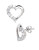 Expression Sterling Silver Heart Stud Earrings - SILVER