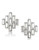 Carolee Dark Star Crystal Cluster Pierced Earrings - Silver