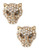 A.B.S. By Allen Schwartz Panther Faux Crystal Stud Earrings - Gold