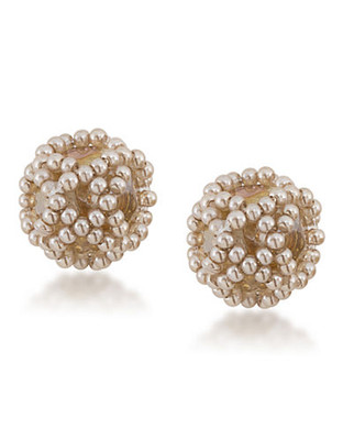 Carolee Champagne Bubbles Stud Pierced Earrings Gold Tone Stud Earring - Gold