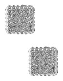 Vince Camuto Pave Square Stud Earrings - Silver