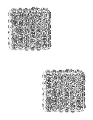 Vince Camuto Pave Square Stud Earrings - Silver