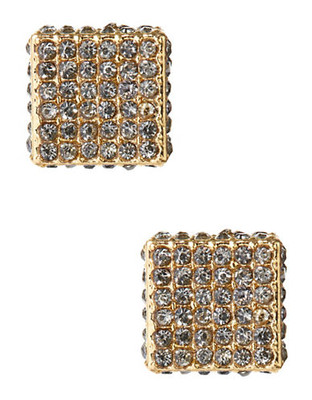 Vince Camuto Pave Square Stud Earrings - Gold