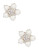 Nadri Floral Faux Pearl Stud Earrings - SILVER