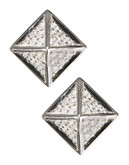 Expression Sterling Silver Modern Stud Earrings - Silver