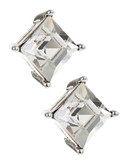 Lauren Ralph Lauren Square Crystal Stud Earrings - Silver