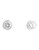 Anne Klein Cubic Zirconia Button Earring - Silver