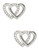 Nadri Double Heart Earring - Silver