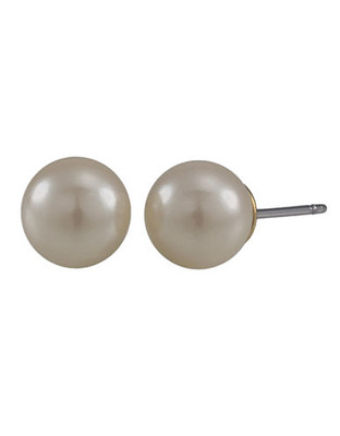 Carolee 8mm White Pearl Stud Earrings - Pearl