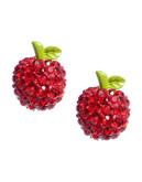 Betsey Johnson Apple Stud Earring - Red