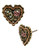 Betsey Johnson Heart Button Stud Earring - Pink