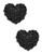 Betsey Johnson Heart Button Earrings - Black