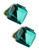 A.B.S. By Allen Schwartz Crystal Cube Earrings - Green