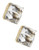 A.B.S. By Allen Schwartz Crystal Cube Earrings - Gold