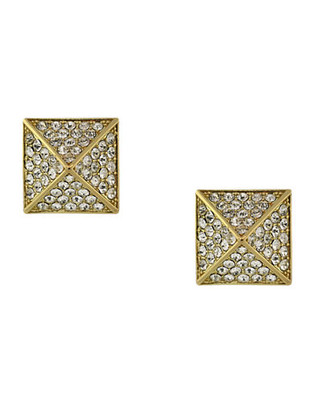 Vince Camuto Gold Pave Pyramid Stud - Gold