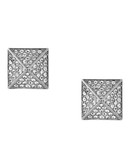 Vince Camuto Silver Pave Pyramid Stud - silver