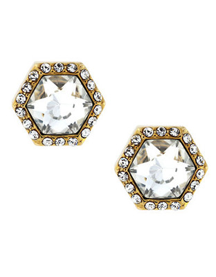 Vince Camuto Gold and crystal stud earrings - gold
