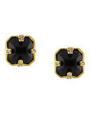 Vince Camuto Colored Lines Gold Plated  Resin glass Stud Earring - Gold