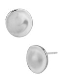 Robert Lee Morris Soho Silver Concave Disc Stud Earring - Silver