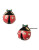 Betsey Johnson Lady Bug Stud Earring - RED/BLACK