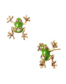 Betsey Johnson Frog Stud Earring - Green