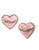 Betsey Johnson Love Heart Stud Earring - Pink