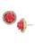 Sam Edelman Rose Chain Button Earrings - Orange