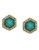 Vince Camuto Faceted Hexagon Stud - Green
