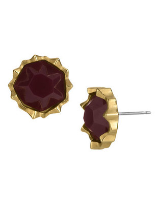 Sam Edelman Small stone stud earring set - Burgundy