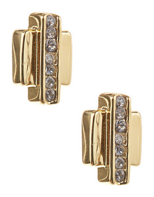 Vince Camuto Pave Bar Stud Earrings - Gold