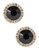 R.J. Graziano Stud Earrings with Pave Border - Black