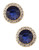 R.J. Graziano Stud Earrings with Pave Border - Blue