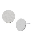 Kenneth Cole New York Small Silver Round Stud Earring - Silver