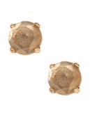 Lucky Brand Gold Tone Rock Crystal Stud Earrings - Gold
