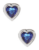 Expression Sterling Silver Heart Studs - Silver