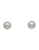 Anne Klein 8mm Ball Earrings - Silver Tone