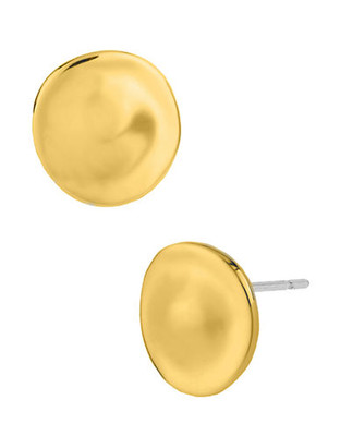 Robert Lee Morris Soho Gold Concave Disc Stud Earring - Gold