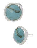 Robert Lee Morris Soho Turquoise Geometric Bead Stud Earring - Blue