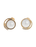 Anne Klein Dome Clip Earring - White