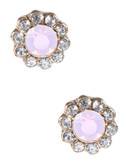 Expression Miniature Crystal Stud Earrings - Pink